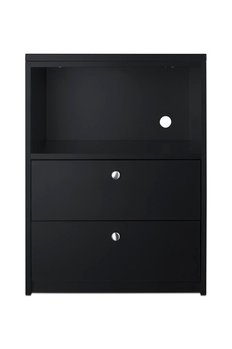 Summit Appliance CWM2ADA 2-Drawer Microwave Cabinet, Black; ADA Compliant Height; 2 Slide-Out Drawers; 12.5" H x 24.5" W Opening; 4 Leveling Legs; Ships Fully Assembled