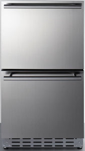 Summit ADRD18 18” ADA Built-In Outdoor 2-Drawer Refrigerator, Panel Ready