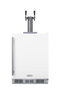 Summit 24" Cold Brew Kegerator, Dual Tap Kit, ADA Compliant, White - SBC58WHBIADACFTWIN