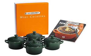 Set of 4 Cocottes w/ Mini-Cocotte Cookbook: Artichaut 8 oz. each