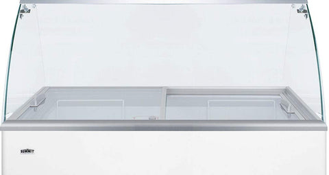 Summit Appliance NOVAGDC35KIT Curved Glass Sneezeguard Kit for Installation On NOVA35 Ice Cream Freezer, Aluminum Work Surface, Easy Installation, Dimensions 18.0" H x 43.0" W x 27.25" D