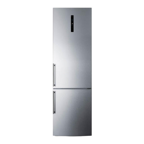 Summit 24" Refrigerator, Freezer w Icemaker, Stainless Steel - FFBF181ES2IM