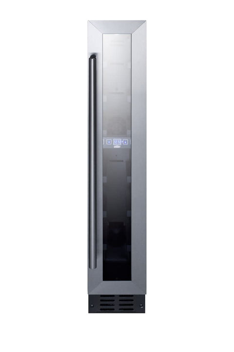 Summit 6" Wine Cellar, 7 bottle Capacity, Stainlees Steel - SWC007