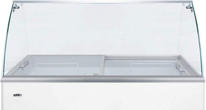 Summit Appliance NOVAGDC45KIT Curved Glass Sneezeguard Kit for Installation On NOVA45 Ice Cream Freezer, Aluminum Work Surface, Easy Installation, Dimensions 18.0"H x 53.0"W x 27.25"D