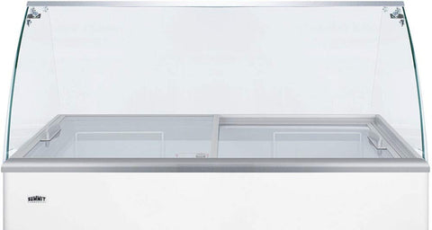 Summit Appliance NOVAGDC45KIT Curved Glass Sneezeguard Kit for Installation On NOVA45 Ice Cream Freezer, Aluminum Work Surface, Easy Installation, Dimensions 18.0"H x 53.0"W x 27.25"D