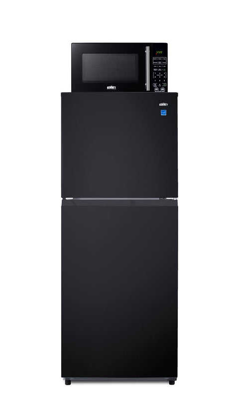 Summit Appliance MRF1087BA Microwave/Refrigerator-Freezer 10.1 cu.ft Combination with Allocator  Jet Black (RHD  Black)