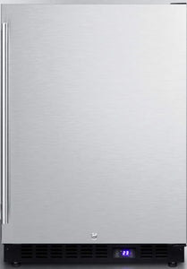 Summit 24” Freezer with Ice Maker, Built-in, Outdoor Freezer, 4.72 cu.ft. Capacity, Stainless Steel- SPFF51OSCSSIM