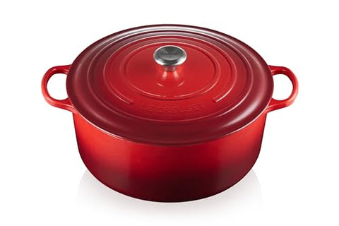 Enameled Cast Iron Signature Round Dutch Oven Lidded 13.25 qt. - Cerise
