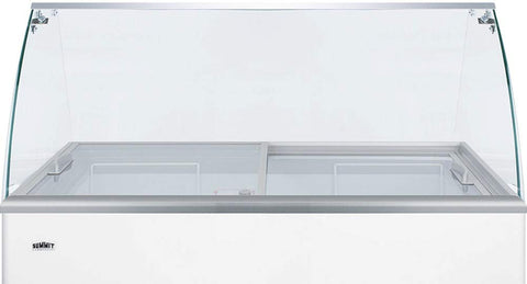 Summit Appliance NOVAGDC53KIT Curved Glass Sneezeguard Kit for Installation On NOVA53 Ice Cream Freezer, Aluminum Work Surface, Easy Installation, Dimensions 18.0"H x 60.75"W x 27.25"D