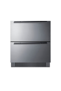 Summit 27” Two Drawer Outdoor Refrigerator, Stainless Steel - SPR275OS2DADA