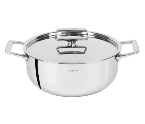 Cristel Castel'Pro Stainless Steel Stewpan with Stainless Steel Lid (3.5 Qt.)
