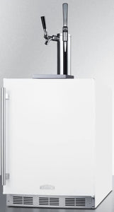 Summit 24" Nitro Cold Brew/Cold Brew Kegerator, Combination Dual Tap Kit, ADA Compliant, White - SBC58WHBIADACMTWIN
