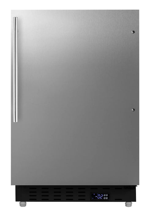Summit Appliance ALFZ37BSSHV 20" Wide Built-In All-Freezer, ADA Compliant, ADjustable Thermostat, Built-In Capable, Temperature Alarms, 3" Thick Door, 2.68 cu.ft Capacity, Manual Defrost