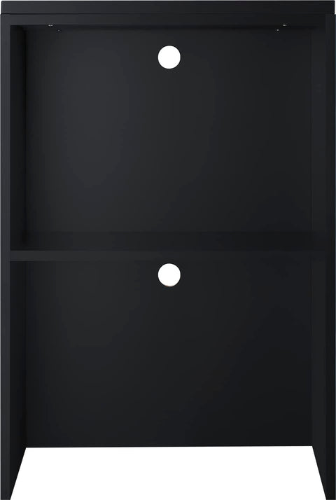 Summit Appliance CWH2 25" Wide Casework Hutch, Black; Cord Cuouts; Compatible with SCM1000SS, SCM853, SM1102WH, SM902BL, or SM903BSA Microwaves; Ships Fully Assembled