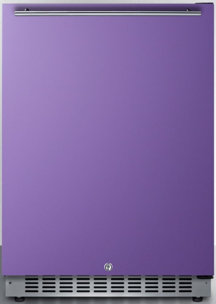 Built-in undercounter ADA compliant all-refrigerator with lavender pur– Big Kitc W9Y-FSI-AL54PLHD
