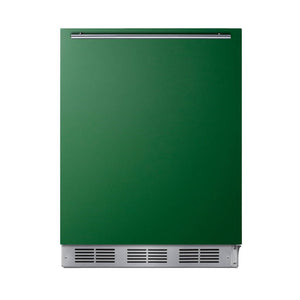 Summit 24" Refrigerator Freezer, Undercounter Fridge, 5.1 cu.ft. Capacity, ADA Compliant, ENERGYSTAR, Green - BRF611WHGADA