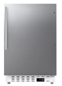 Summit Appliance ALR46WCSSHV 20" Wide Built-In All-Refrigerator, ADA Compliant, 3.53 cu.ft Capacity, Removable Door Racks, Temperature/Open Door Alarms, Automatic Defrost, Interior Light