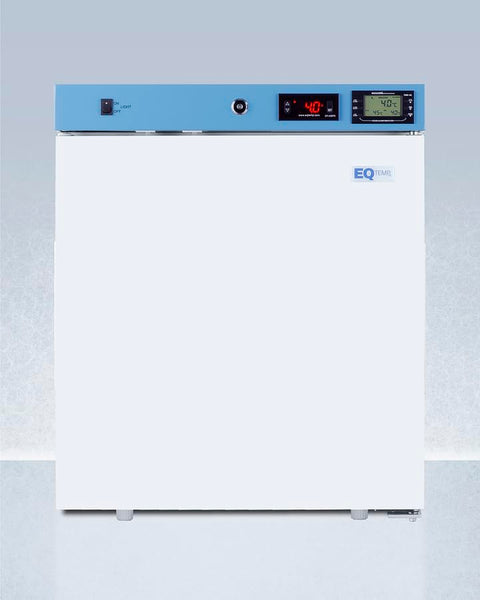 EQTemp ACR21WLHD 19 Inch  Wide Compact Healthcare Refrigerator  1.94 cu.ft  External Temperature Readout (Left Hand Door  White)