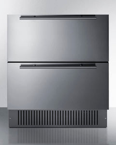 Summit 30” Two Drawer Refrigerator, Outdoor Drawer Refrigerator, 5.42 cu.ft. Capacity, Stainless Steel, Panel Ready Capable*- SPR3032DCSS (*Panels not included)
