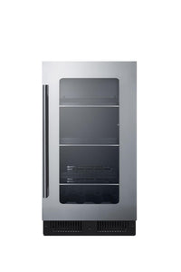 Summit 18” CL181WBV Built-In Beverage Center, Stainless Steel & Glass Door