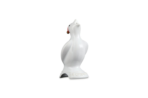 Le Creuset Stoneware Heritage Pie Bird with Santa Hat, 3", White