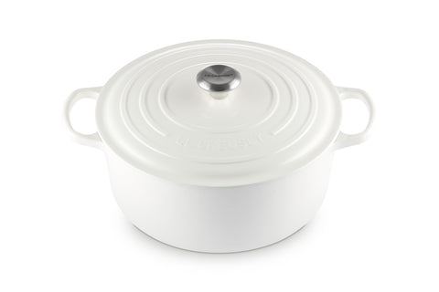 Le Creuset Enameled Cast Iron Signature Round Dutch Oven, 9 qt., White