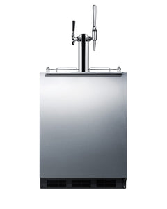 Summit 24" Nitro Cold Brew/Cold Brew Kegerator, Combination Dual Tap Kit, ADA Compliant, Stainless Steel - SBC58BLBIADACMTWIN