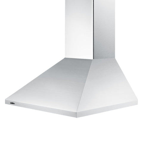 Summit Appliance SEH1530SSADA 30 Inch  Wide Wall-Mounted Range Hood  ADA-Compliant  400 CFM Blower  Charcoal Filter  LED Lighting (30 Inch)