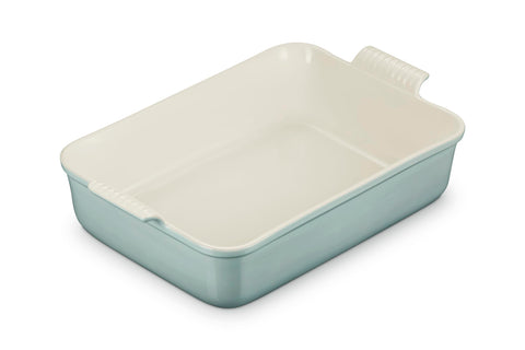 Le Creuset Stoneware Heritage Deep Rectangular Lasagna Dish, 6.75 qt., Sea Salt