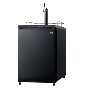 Summit 24 Inch Black Kegerator Full Sized Beer Dispenser Single Tap Included - SBC635MBK