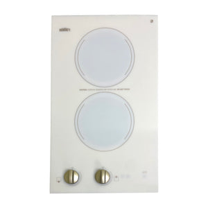 Summit 12" 2 Burner Electric Cooktop. 115 Volt, ADA Compliant, White - CR2110WHE