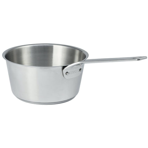 Cristel Castel'Pro Mini Stainless Steel Saucepan, 3-ply Construction, Safe for All Hobs + Induction (.3 Qt.)