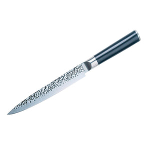 Swiss Diamond Utility Knife, German Steel With ABS Handle, Half Tang Handle, Hammered Blade Chef Knives Professional Grade, 55+2 Rockwell Hardness, 5 Inch
