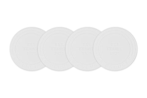 Le Creuset Silicone Coasters (est. 1925), Set of 4, White