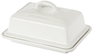 European Butter Dish - White 6.75" x 5" x 3.5"