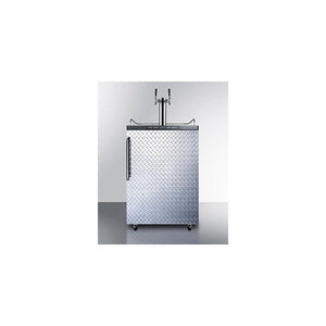 Summit SBC635MDPLTWIN Wine Dispenser, Silver With Diamond Plate
