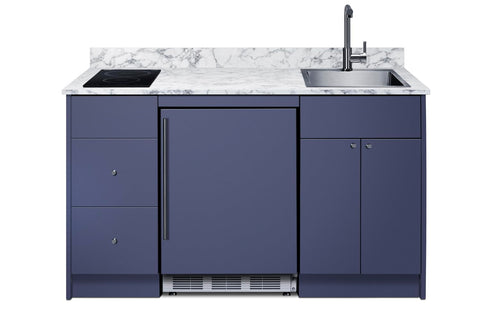 63inch wide Turnkey Kitchen with sink cooktop and refrigerator-freezer