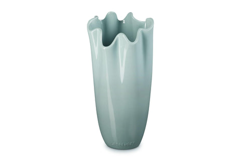 Le Creuset Stoneware Iris Vase, 12", Sea Salt