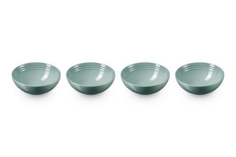 Le Creuset Stoneware Set of 4 Soup Bowls, 22 oz. (6.25") each, Sea Salt