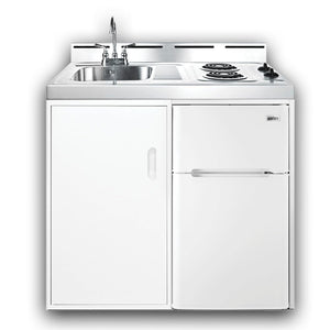 Summit 39" All-In-One Kitchenette, White- C39EL