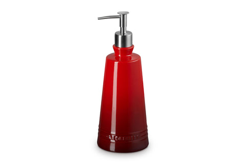 Le Creuset Stoneware Signature Soap Dispenser, 20 oz., Cerise