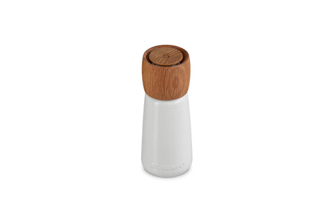 Le Creuset Stoneware Alpine Salt Mill, 7", White