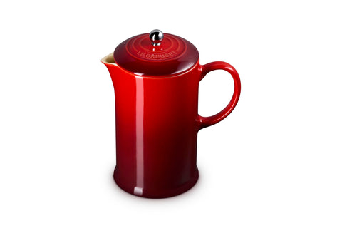 Le Creuset Stoneware French Press, 34 oz., Cerise