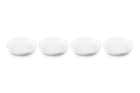 Le Creuset Stoneware Set of 4 Pasta Bowls, 8.5" each, White