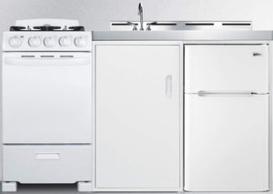 Summit 60" All-in-One Kitchenette, White- ACK60GASW