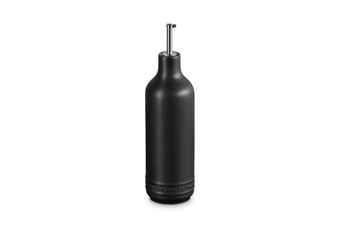 Le Creuest Stoneware Signature Oil Cruet, 20 oz., Licorice