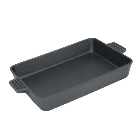 Bayou Classic 9x13 Cast Iron Casserole Baking Pan – Preseasoned Roasting Pan with Dual Handles for Oven, Grill & Campfire – Deep Bakeware for Lasagna, Mac & Cheese & More