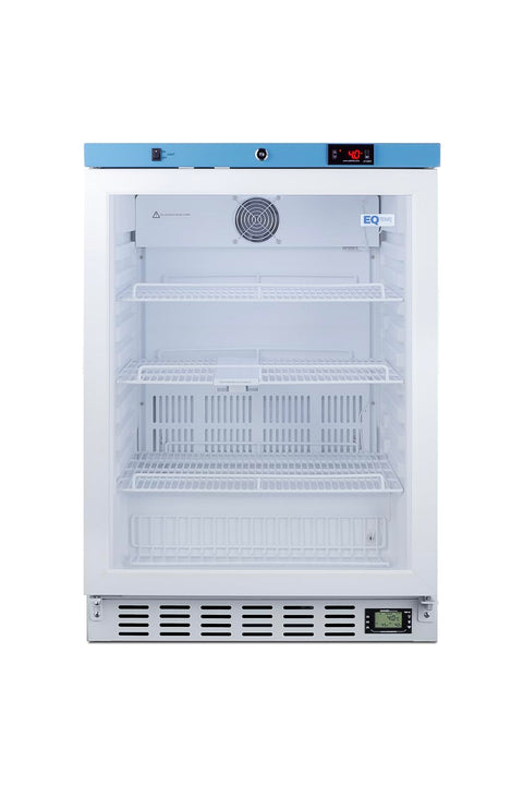 EQTemp ACR52GLHD 24 Inch  Wide  3.88 cu.ft  Built-In Healthcare Refrigerator  Digital Thermostat  LED Lighting (Left Hand Door  Glass Door)