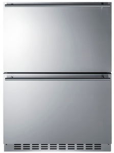 Summit 24” Two Drawer Freezer, 3.7 cu.ft.Capacity, ADA Compliant, Stainless Steel, Panel Ready Capable*- ADFD243CSS (*Panels not included)