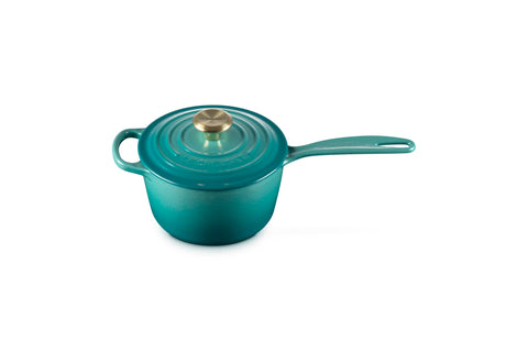 Le Creuset Enameled Cast Iron Signature Saucepan, 1.75 qt., Riviera